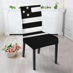 Black American Flag Print Dining Chair Slipcover
