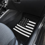 Black American Flag Print Front and Back Car Floor Mats