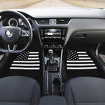 Black American Flag Print Front Car Floor Mats