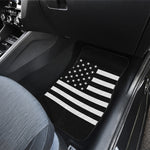 Black American Flag Print Front Car Floor Mats