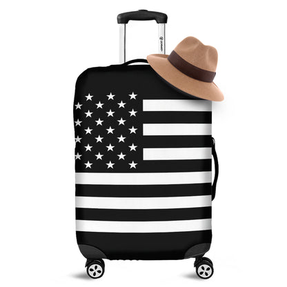 Black American Flag Print Luggage Cover