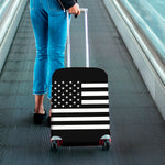 Black American Flag Print Luggage Cover