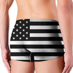 Black American Flag Print Men's Boxer Briefs