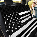Black American Flag Print Pet Car Back Seat Cover
