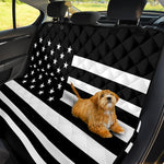 Black American Flag Print Pet Car Back Seat Cover