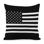 Black American Flag Print Pillow Cover