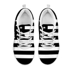 Black American Flag Print White Sneakers