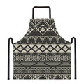 Black And Beige Aztec Pattern Print Apron