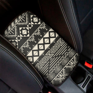 Black And Beige Aztec Pattern Print Car Center Console Cover