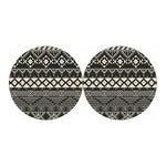 Black And Beige Aztec Pattern Print Car Coasters