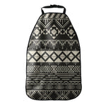 Black And Beige Aztec Pattern Print Car Seat Organizers