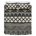 Black And Beige Aztec Pattern Print Duvet Cover Bedding Set
