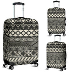 Black And Beige Aztec Pattern Print Luggage Cover GearFrost