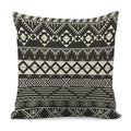 Black And Beige Aztec Pattern Print Pillow Cover