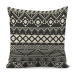 Black And Beige Aztec Pattern Print Pillow Cover