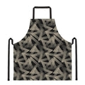 Black And Beige Geometric Triangle Print Apron