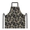 Black And Beige Geometric Triangle Print Apron