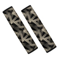 Black And Beige Geometric Triangle Print Car Seat Belt Covers