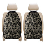 Black And Beige Geometric Triangle Print Car Seat Organizers