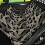 Black And Beige Geometric Triangle Print Pet Car Back Seat Cover