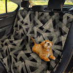 Black And Beige Geometric Triangle Print Pet Car Back Seat Cover