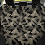 Black And Beige Geometric Triangle Print Pet Car Back Seat Cover