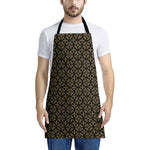 Black And Beige Orthodox Pattern Print Apron