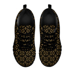 Black And Beige Orthodox Pattern Print Black Sneakers