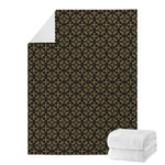 Black And Beige Orthodox Pattern Print Blanket