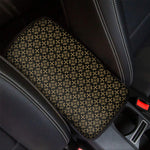 Black And Beige Orthodox Pattern Print Car Center Console Cover
