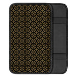 Black And Beige Orthodox Pattern Print Car Center Console Cover