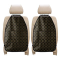 Black And Beige Orthodox Pattern Print Car Seat Organizers
