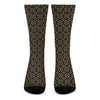 Black And Beige Orthodox Pattern Print Crew Socks