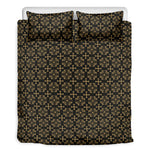 Black And Beige Orthodox Pattern Print Duvet Cover Bedding Set