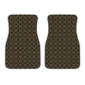 Black And Beige Orthodox Pattern Print Front Car Floor Mats
