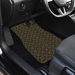 Black And Beige Orthodox Pattern Print Front Car Floor Mats