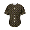 Black And Beige Orthodox Pattern Print Men's Baseball Jersey