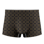 Black And Beige Orthodox Pattern Print Men's Boxer Briefs