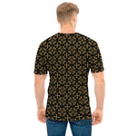 Black And Beige Orthodox Pattern Print Men's T-Shirt