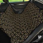 Black And Beige Orthodox Pattern Print Pet Car Back Seat Cover
