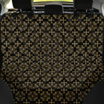 Black And Beige Orthodox Pattern Print Pet Car Back Seat Cover