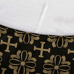 Black And Beige Orthodox Pattern Print Sofa Cover