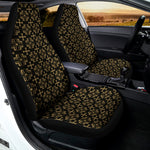 Black And Beige Orthodox Pattern Print Universal Fit Car Seat Covers