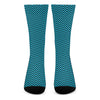 Black And Blue Chevron Pattern Print Crew Socks