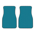 Black And Blue Chevron Pattern Print Front Car Floor Mats