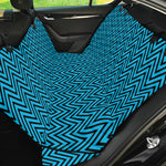 Black And Blue Chevron Pattern Print Pet Car Back Seat Cover
