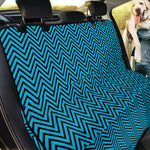 Black And Blue Chevron Pattern Print Pet Car Back Seat Cover