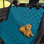 Black And Blue Chevron Pattern Print Pet Car Back Seat Cover
