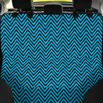 Black And Blue Chevron Pattern Print Pet Car Back Seat Cover