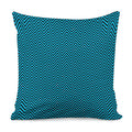 Black And Blue Chevron Pattern Print Pillow Cover
